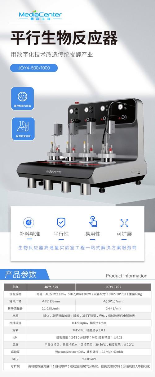 曼森生物四联平行生物反应器微生物发酵罐 joy4